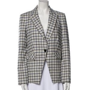 Veronica Beard Blue Plaid Dickey Classic Blazer Schoolboy sz M Lady Jacket